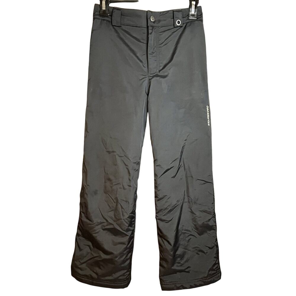 Obermeyer Teen Insulated Snowboard Ski Black Pants SZ 10 Juniors Hydro Block